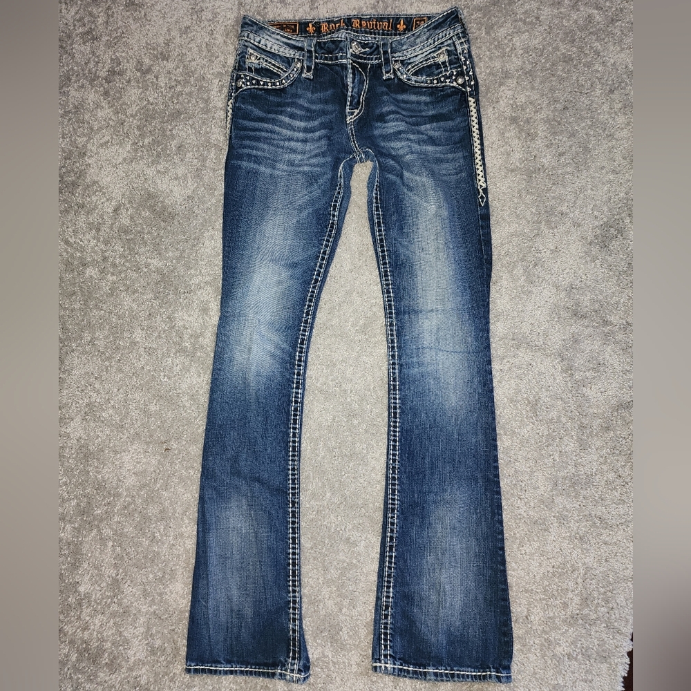 Rock Revival Women's Dark Blue Boot Cut Jeans